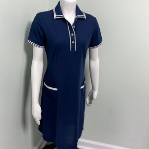 Cracked Wheat Navy Golf Dress